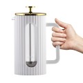 Vialli - Zaparzacz do kawy i herbaty 1000ml biało/złoty Livio 1708