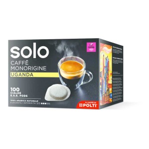 Zestaw 100 saszetek E.S.E. kawy SOLO Caffè Monorigine Uganda do ekspresów Polti