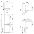 Chłodziarko-zamrażarka Smeg FAB32LOR6