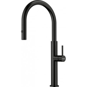 Bateria kuchenna Franke Pescara J pull-out spray Czarna Stal szlachetna 115.0741.695