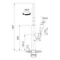 Bateria kuchenna Franke Pescara J pull-out spray Czarna Stal szlachetna 115.0741.695