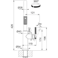 Bateria kuchenna Franke Maris Stripes J pull-out spray 115.0747.672 Czarny mat