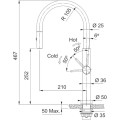 Bateria kuchenna Franke Pescara J pull-out spray Stal szlachetna 115.0741.694