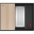 Zlewozmywak Franke KNG PRO 110-52 Czarny mat + czarny zestaw odpywowy 125.0749.662