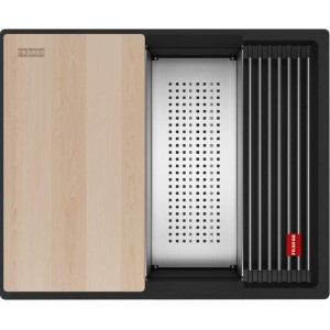 Zlewozmywak Franke KNG PRO 110-52 Czarny mat + czarny zestaw odpływowy 125.0749.662 "PROMOCJA"