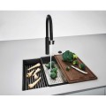 Zlewozmywak Franke KNG PRO 110-52 Czarny mat + czarny zestaw odpywowy 125.0749.662