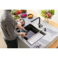 Zlewozmywak Franke KNG PRO 110-52 Czarny mat + czarny zestaw odpywowy 125.0749.662