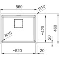 Zlewozmywak Franke KNG PRO 110-52 Czarny mat + czarny zestaw odpywowy 125.0749.662