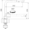 Bateria kuchenna Franke Mythos Window Outdoor pull-out spray Stal szlachetna 115.0731.378