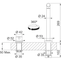 Bateria kuchenna Franke Mythos Window Outdoor pull-out spray Stal szlachetna 115.0731.378