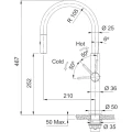 Bateria kuchenna Franke Pescara J pull-out spray Miedziany 115.0741.698