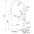 Bateria kuchenna Franke Pescara J pull-out spray Antracyt 115.0741.696
