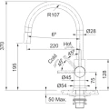 Bateria kuchenna Franke Smart Glenda J pull-out Stal szlachetna 115.0747.474