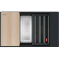 Zlewozmywak Franke KNG PRO 110-62 Czarny mat + czarny zestaw odpływowy 125.0749.672