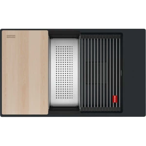 Zlewozmywak Franke KNG PRO 110-62 Czarny mat + czarny zestaw odpływowy 125.0749.672 "PROMOCJA"
