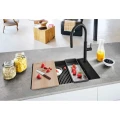 Zlewozmywak Franke KNG PRO 110-62 Czarny mat + czarny zestaw odpływowy 125.0749.672