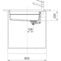 Zlewozmywak Franke KNG PRO 110-62 Czarny mat + czarny zestaw odpływowy 125.0749.672