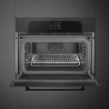 Piekarnik kompaktowy z funkcją mikrofali Smeg SO4204M2PB
