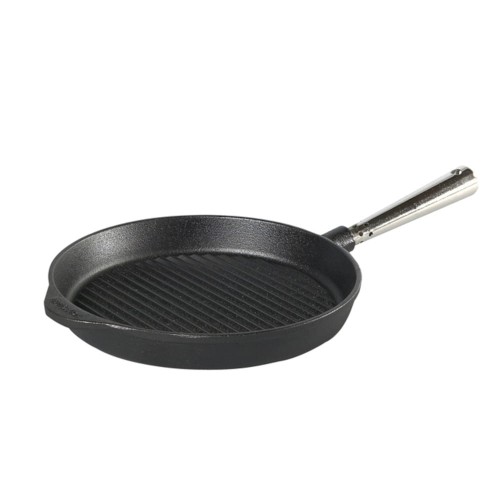 Patelnia grillowa Skeppshult okragła 25 cm. stalowa rączka 0025