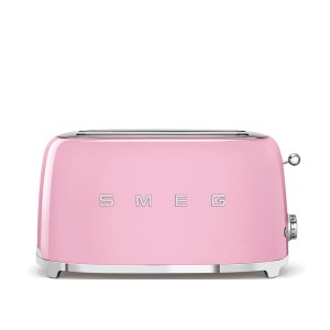 Toster Smeg TSF02PKEU, cztery kromki, pastelowy róż