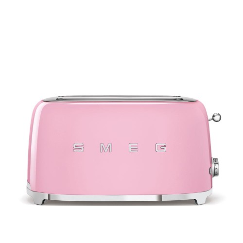 Toster Smeg TSF02PKEU, cztery kromki, pastelowy róż