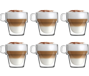 Vialli - Komplet 6 szklanek do kawy podwójna ścianka 350ml SENSO 7459