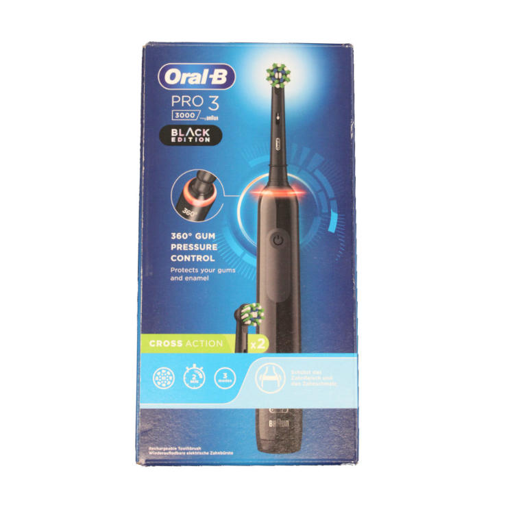 Szczoteczka elektryczna Oral-B Pro 3 3000 Cross Action Black Edition Set